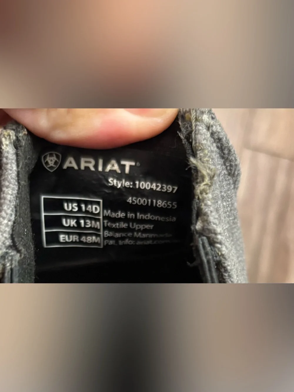Ariat Hilo Midway Casual Shoes - Charcoal Grey men’s size 14 D.